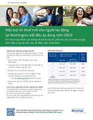 Vietnamese language flyer for Working Families Tax Credit